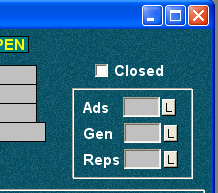 The "Ads" field appears along with the other code fields and is turned on in File >> Basic Program Set-up.